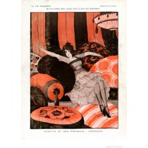 Full design - Nenette et ses coussins 1920 - La Vie Parisienne Print