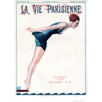Full design - Une Parisienne a la mer 1926 - La Vie Parisienne Print