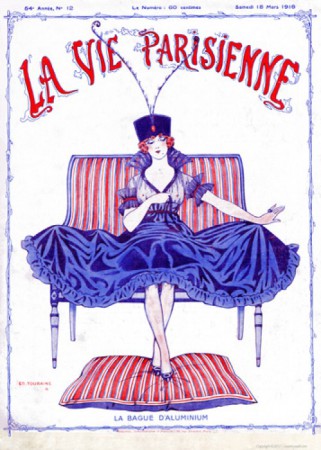 La bague 1916 - La Vie Parisienne Print by Touraine